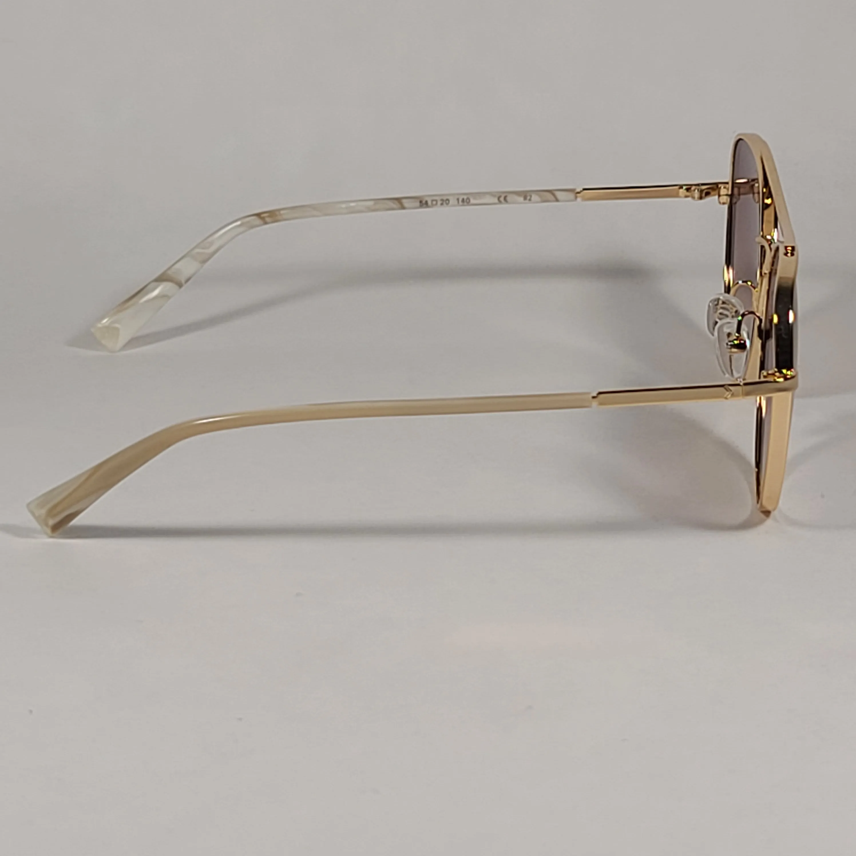 Kendall   Kylie Reese Aviator Sunglasses Light Gold Frame Dune Brown Gradient Lens KKS4025G 718