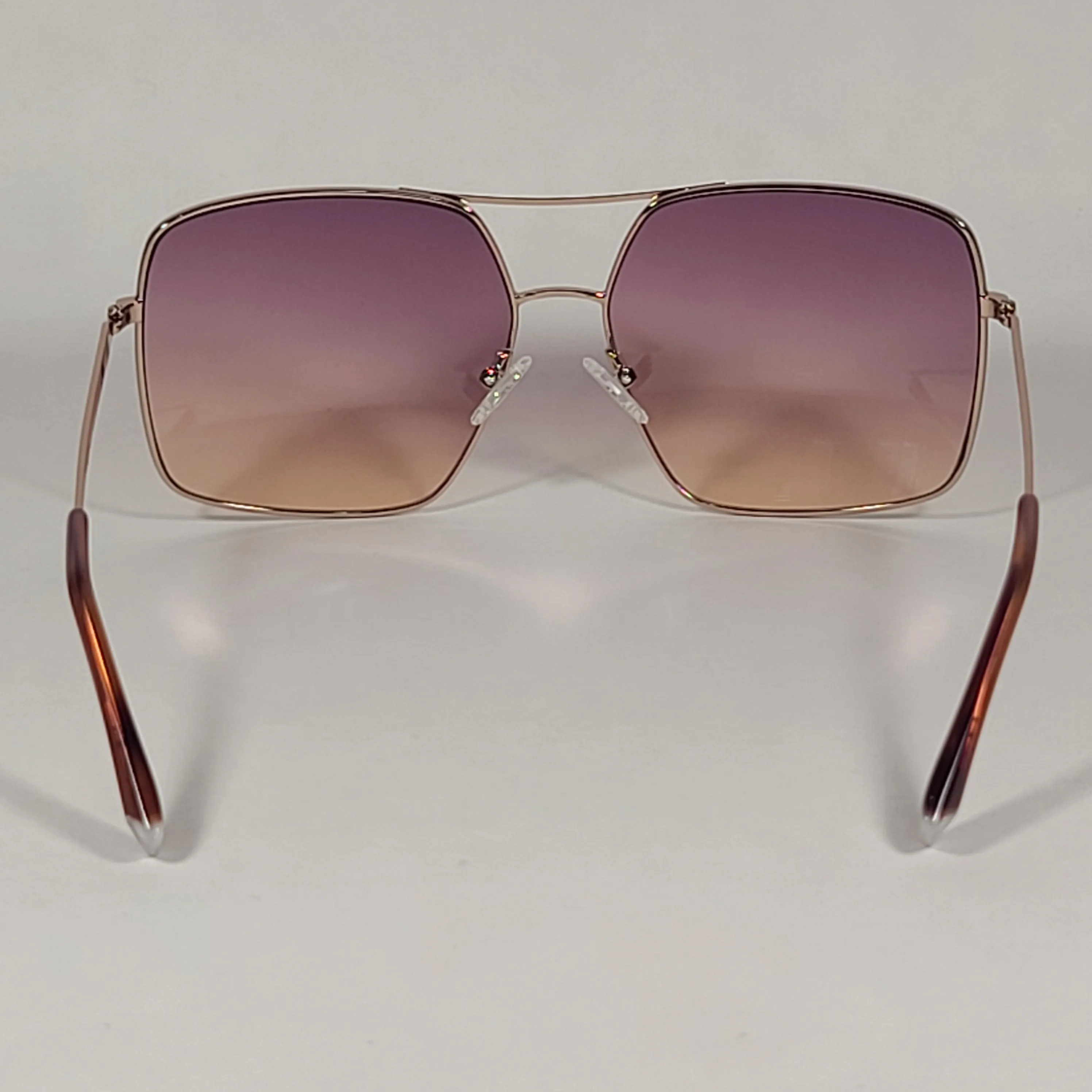 Kendall   Kylie Sophie Shield Aviator Sunglasses Gold Frame Pink Rose Gold Gradient Lens KK4008G 781