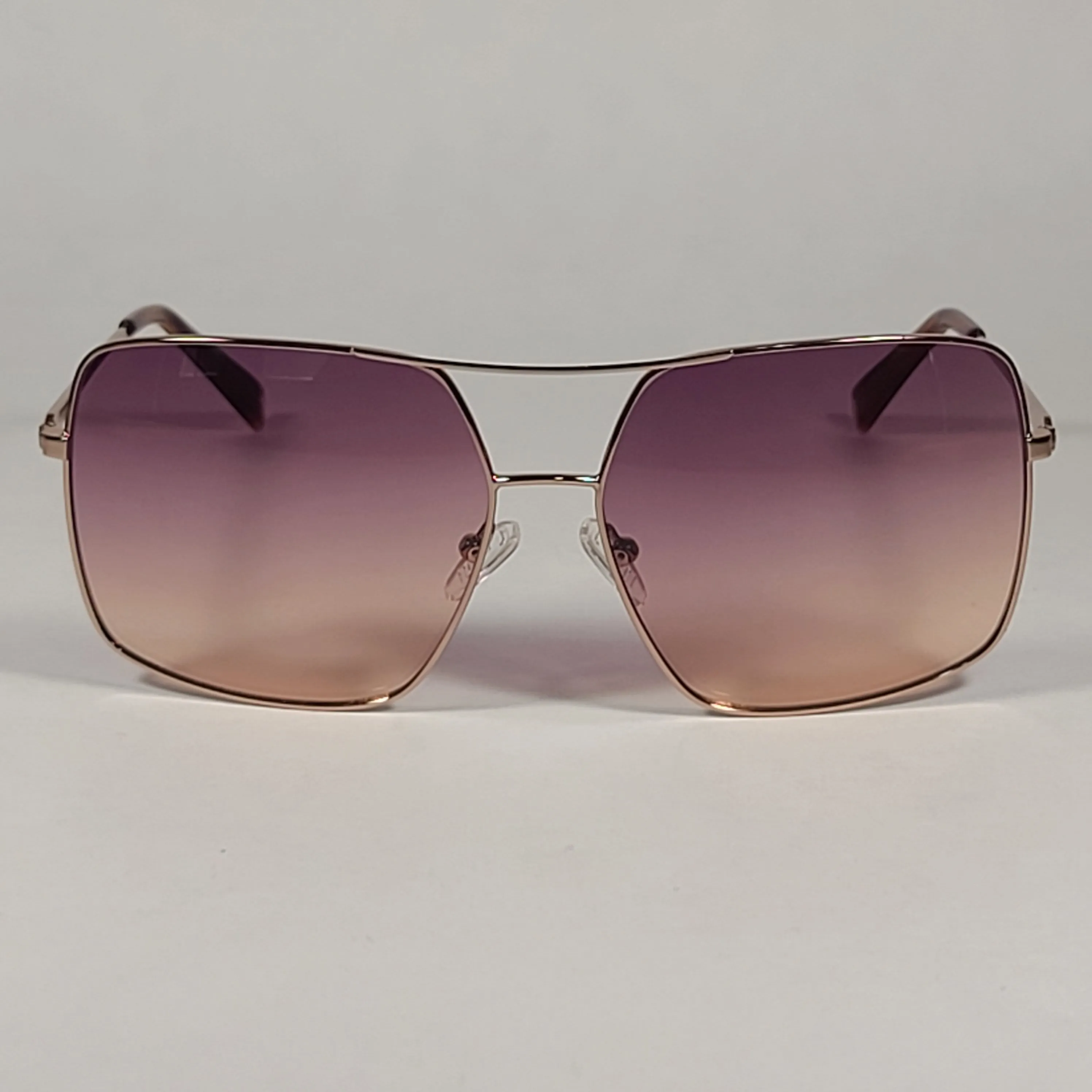 Kendall   Kylie Sophie Shield Aviator Sunglasses Gold Frame Pink Rose Gold Gradient Lens KK4008G 781