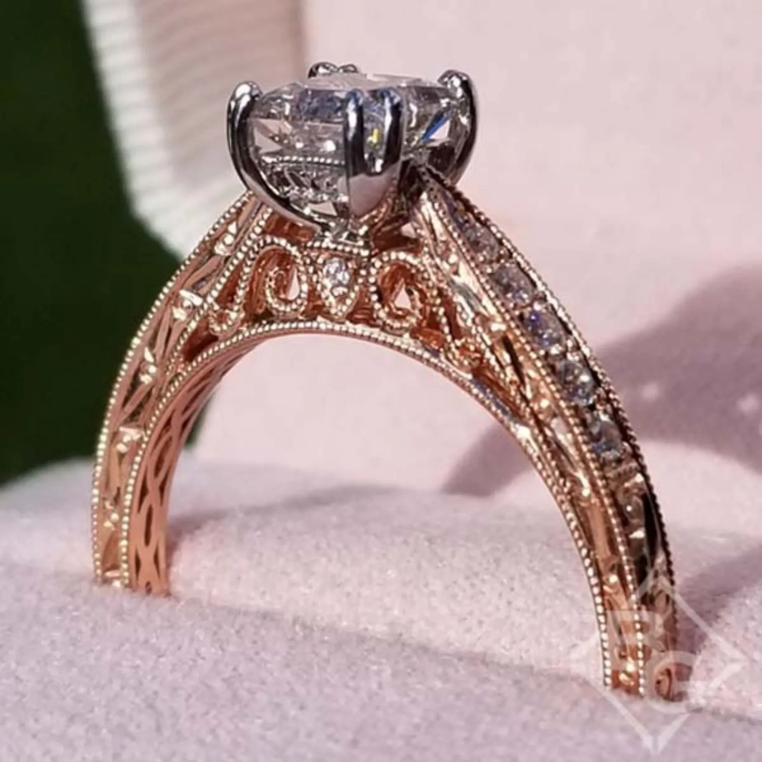 Kirk Kara "Stella" Princess Cut Diamond Engagement Ring