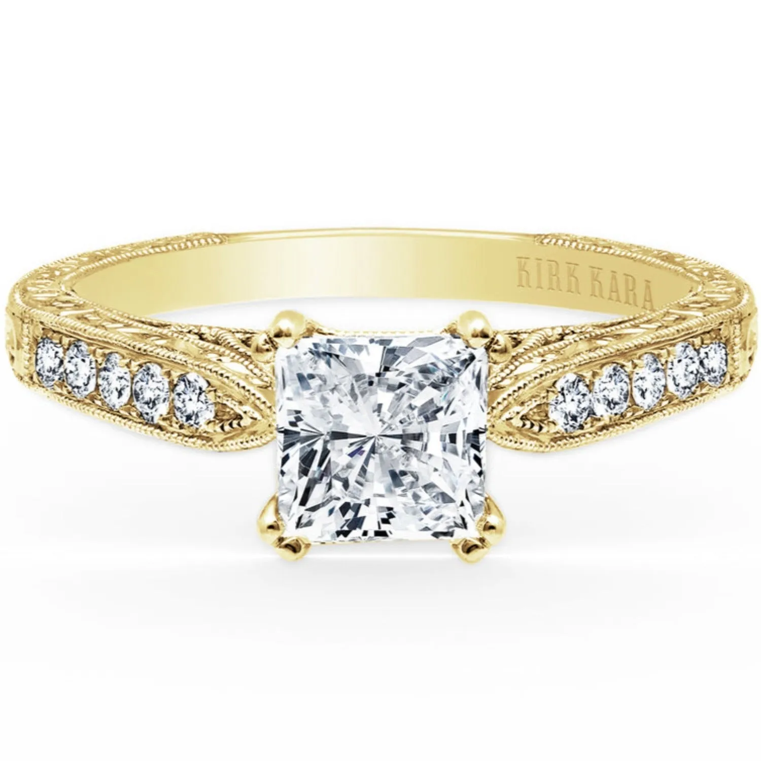 Kirk Kara "Stella" Princess Cut Diamond Engagement Ring