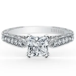 Kirk Kara "Stella" Princess Cut Diamond Engagement Ring