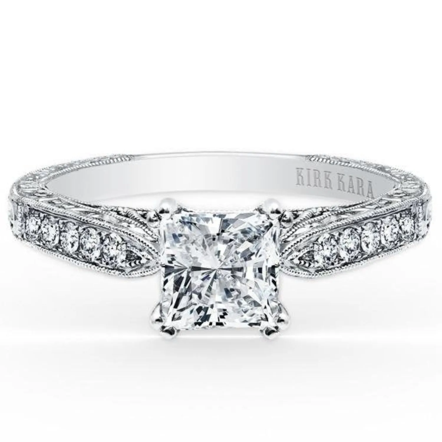 Kirk Kara "Stella" Princess Cut Diamond Engagement Ring