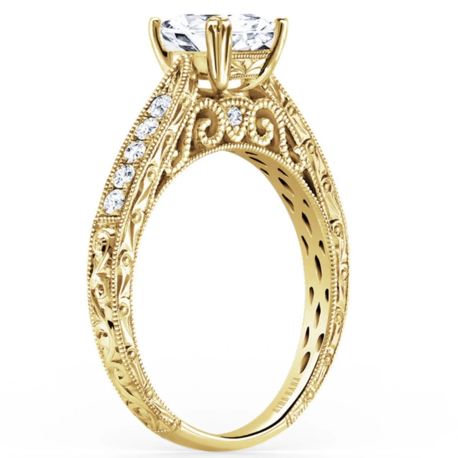 Kirk Kara "Stella" Princess Cut Diamond Engagement Ring