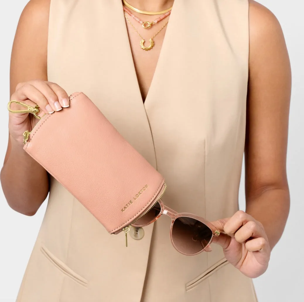 KL Clip-On Sunglasses Case-Peony Blush