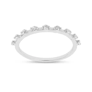 Lab  Diamond Half Eternity Silver Ring