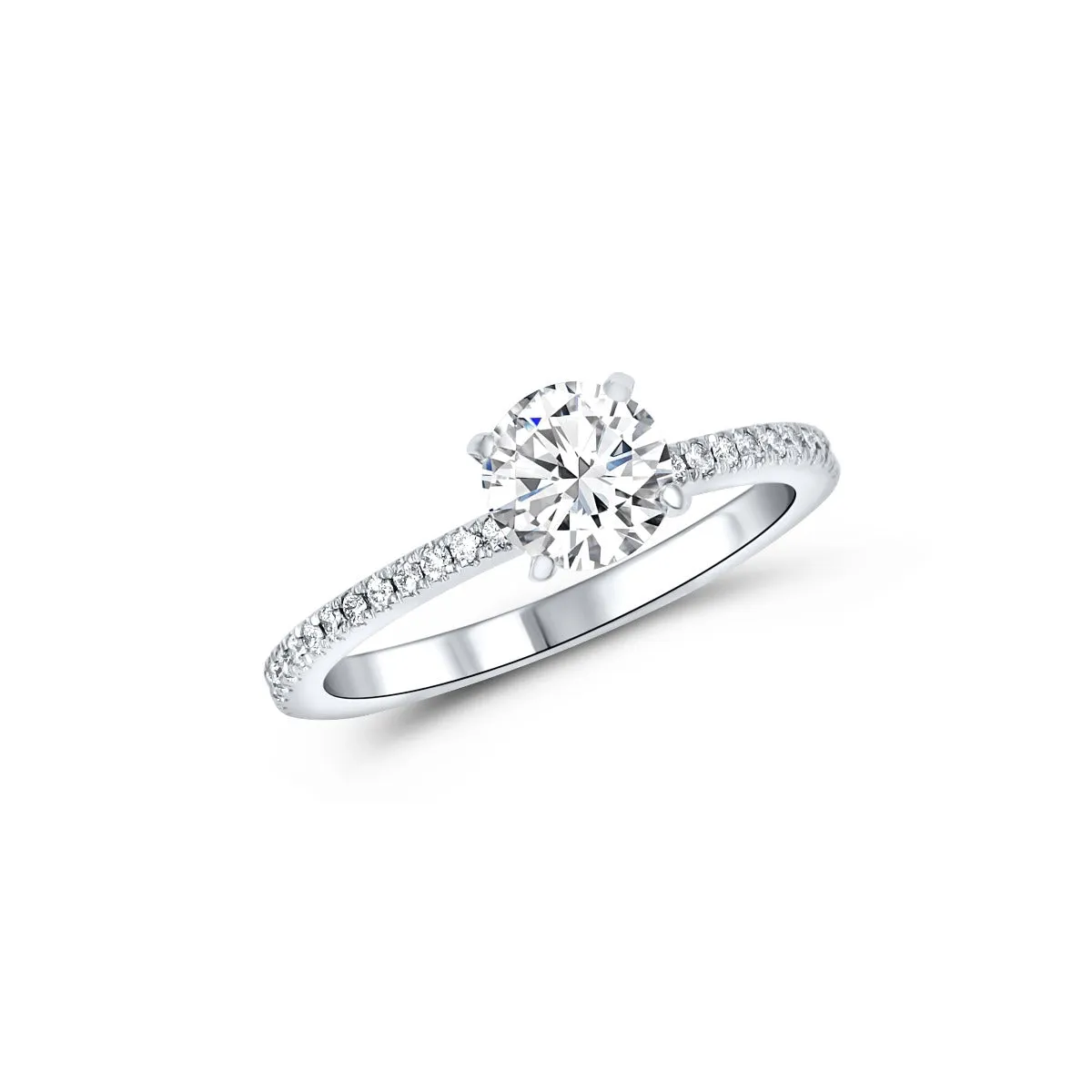 Lab Grown Round Diamond Engagement Ring