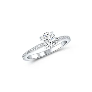 Lab Grown Round Diamond Engagement Ring