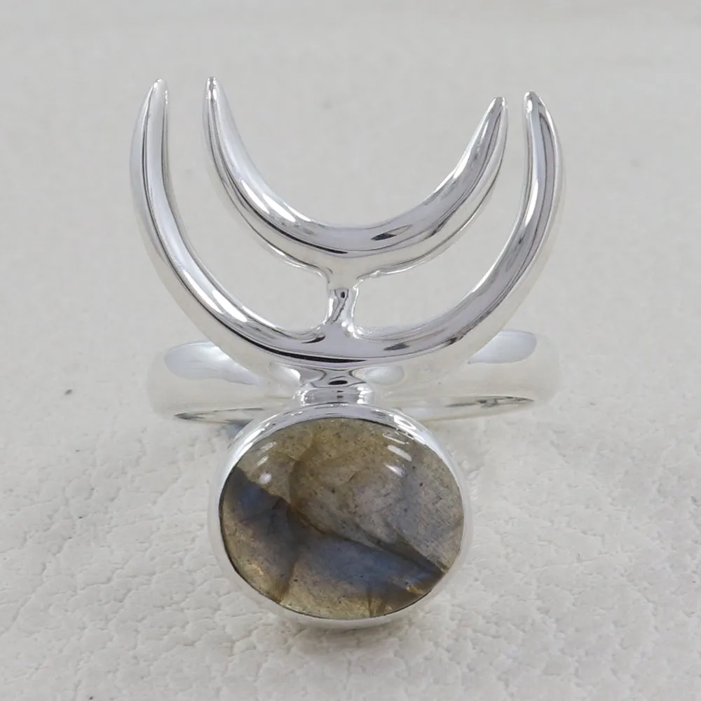 Labradorite Gemstone Silver Ring