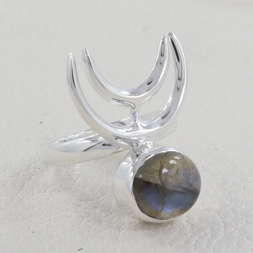 Labradorite Gemstone Silver Ring