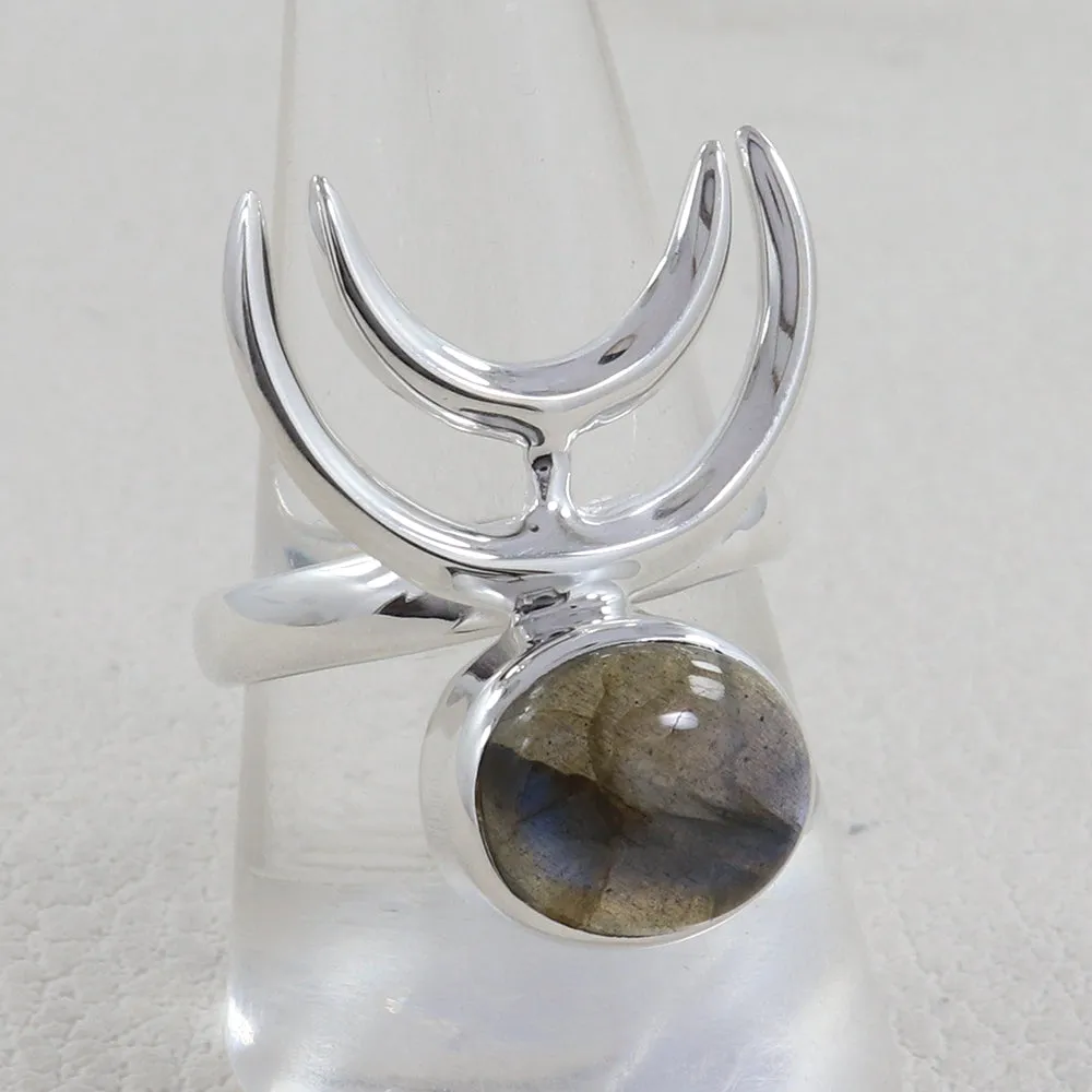 Labradorite Gemstone Silver Ring