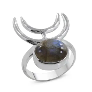 Labradorite Gemstone Silver Ring