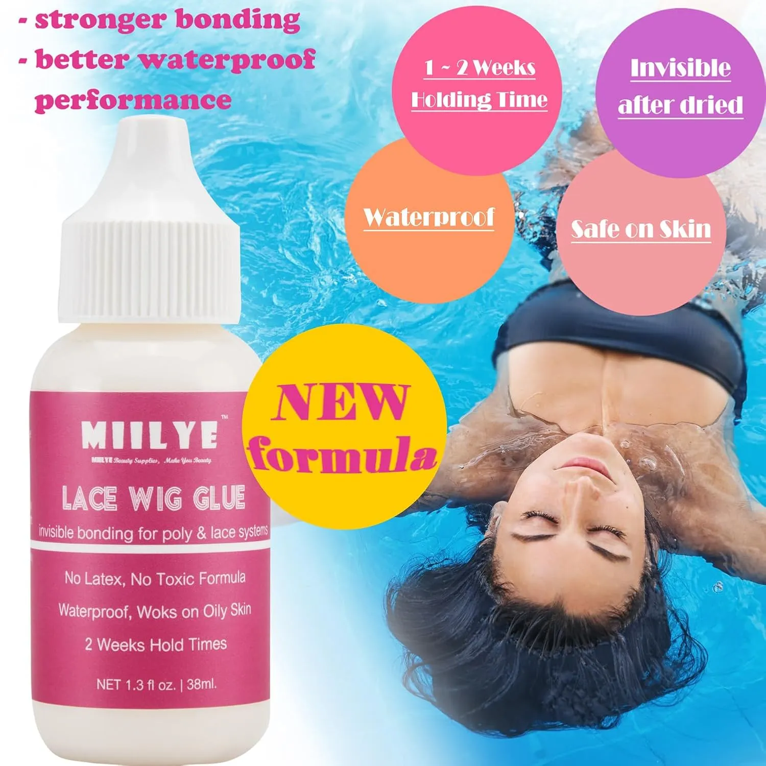 Lace Wig Glue And Hair Styling Wax Gel Combo Pack Wig Install Kits, Wig G