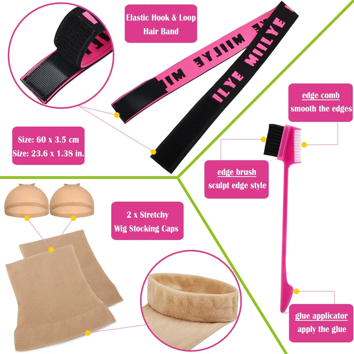 Lace Wig Glue And Hair Styling Wax Gel Combo Pack Wig Install Kits, Wig G