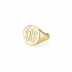 LANA ROUND SIGNET RING