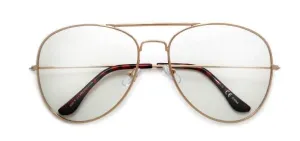 Large Aviator Glasses - Gold