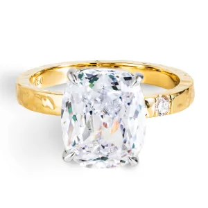 Large Destiny Hammered Engagement Ring