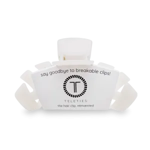 Large Teleties Claw Clip - Coconut White