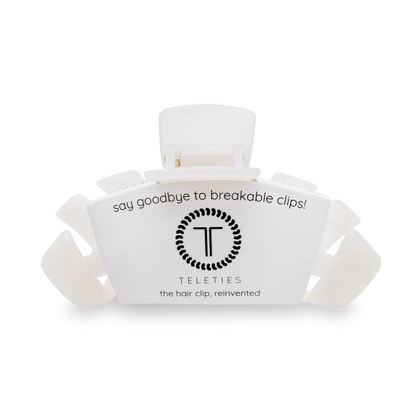 Large Teleties Claw Clip - Coconut White