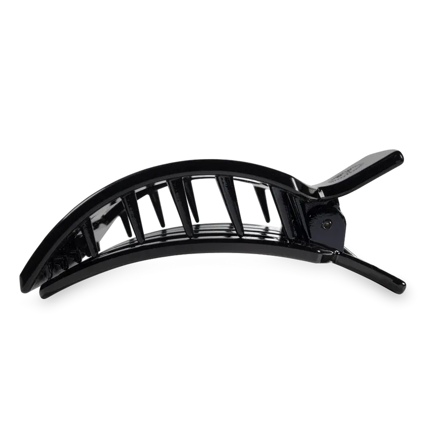Large Teleties Flat Square Clip - Jet Black