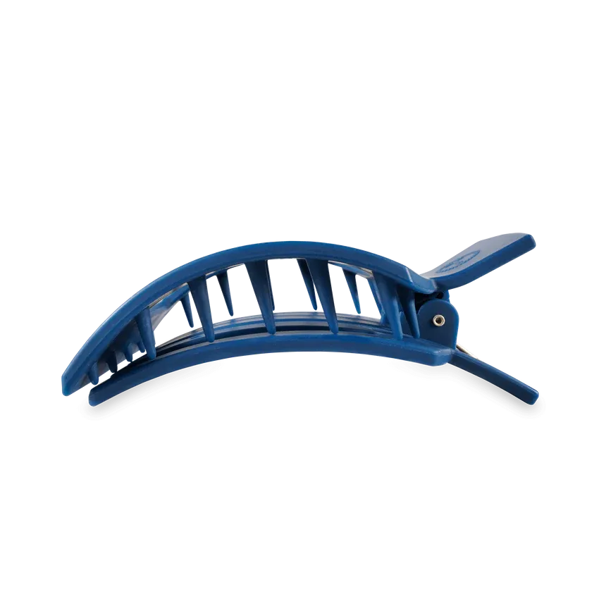 Large Teleties Flat Square Clip - Midnight Rain Navy