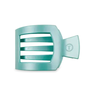 Large Teleties Flat Square Clip - Totally Turquoise