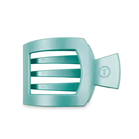 Large Teleties Flat Square Clip - Totally Turquoise