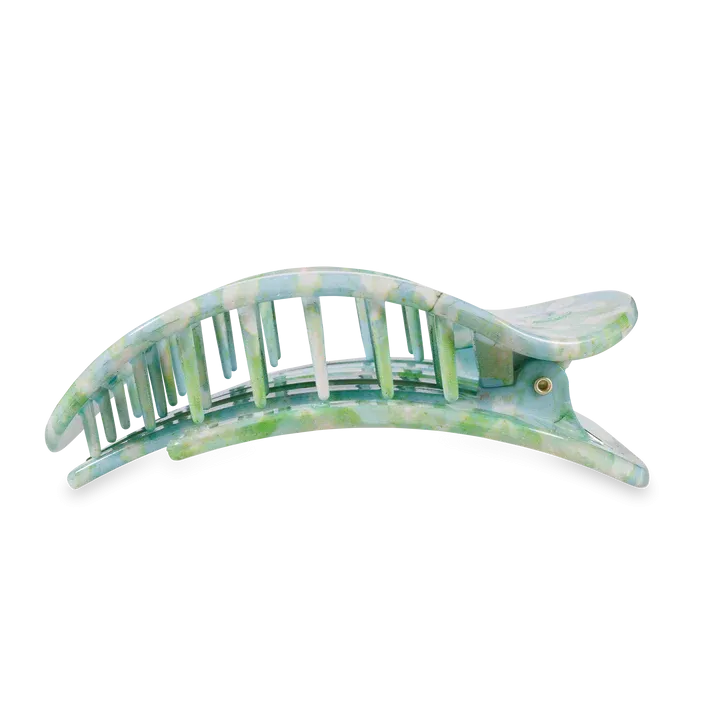 Large Teleties x Laura Park Flat Oval Clip - Elephant Falls