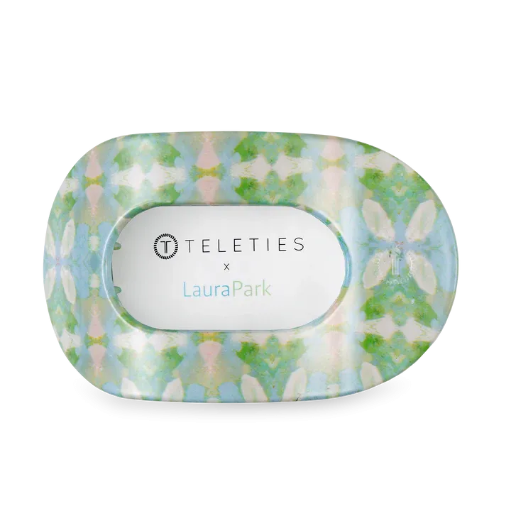 Large Teleties x Laura Park Flat Oval Clip - Elephant Falls
