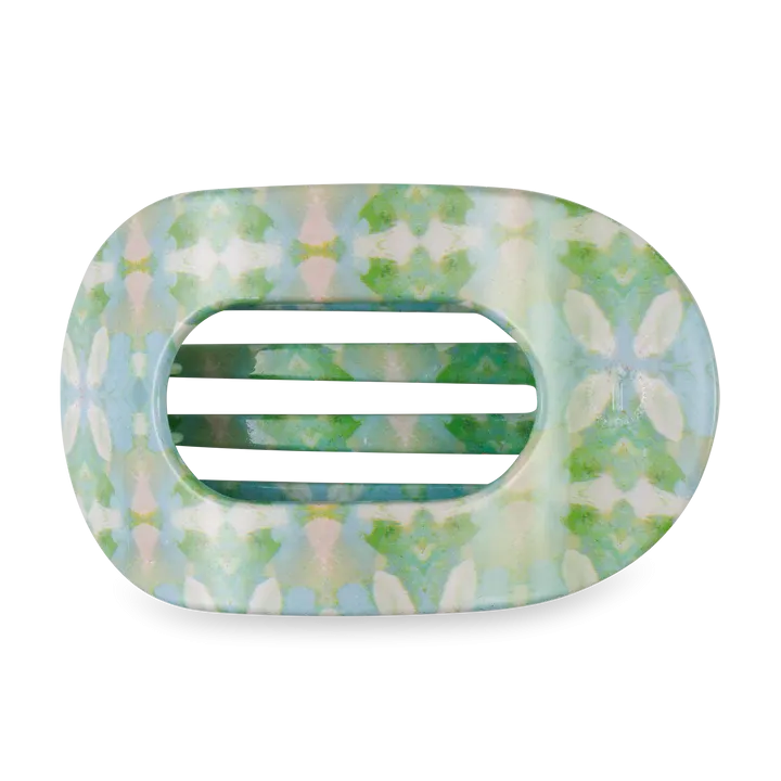 Large Teleties x Laura Park Flat Oval Clip - Elephant Falls