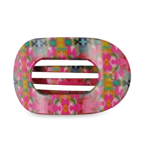 Large Teleties x Laura Park Flat Oval Clip - Fuchsia Dream