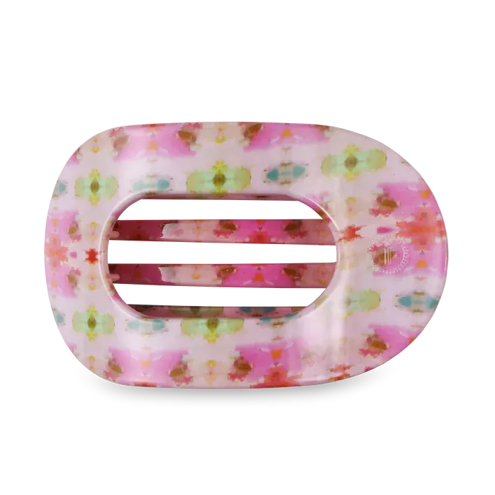 Large Teleties x Laura Park Flat Oval Clip - Giverny