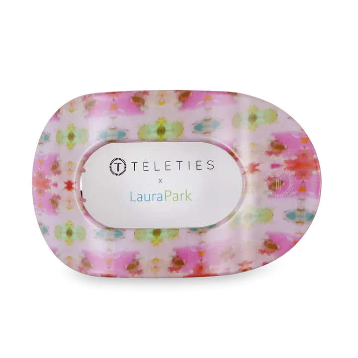 Large Teleties x Laura Park Flat Oval Clip - Giverny