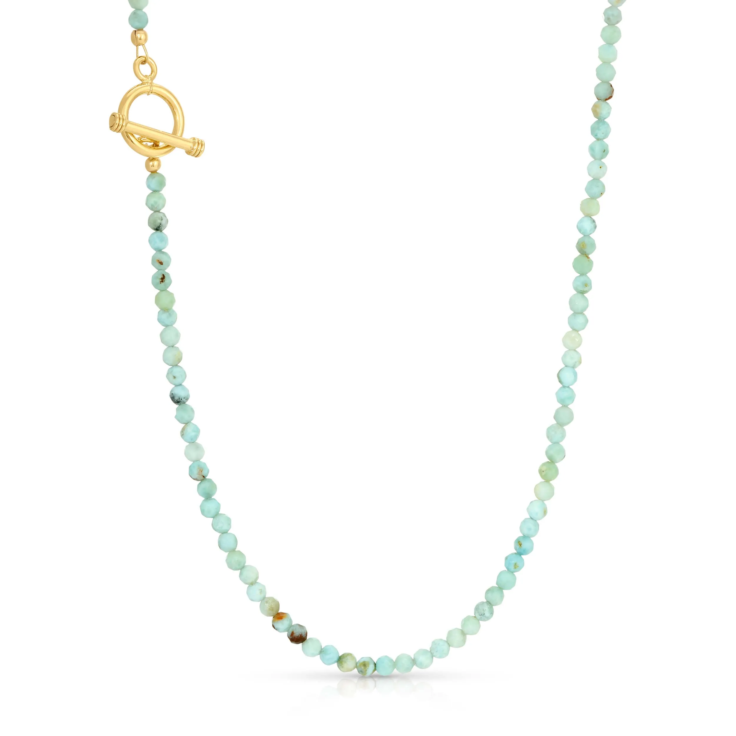 Larimar Beaded Toggle Necklace