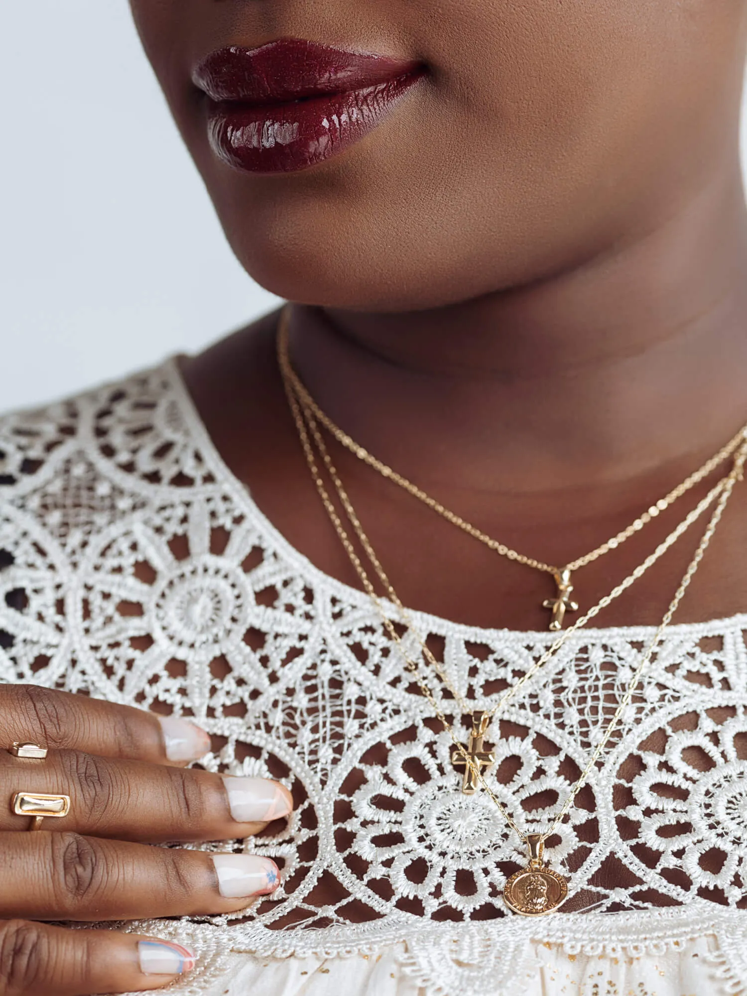 Layered Cross Necklace