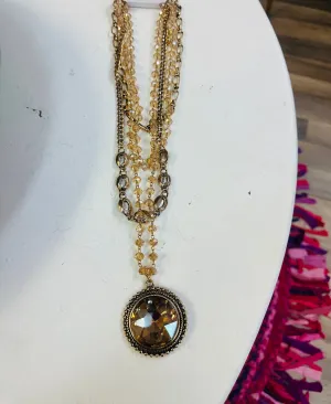 Layered Rhinestone Necklace