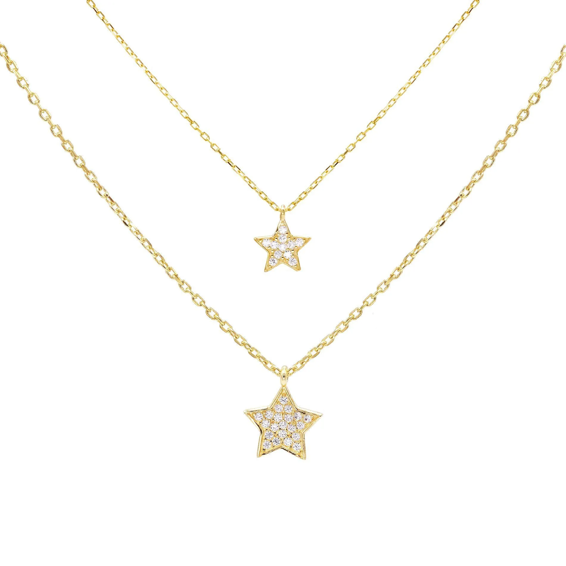 Layered Star Necklace Set