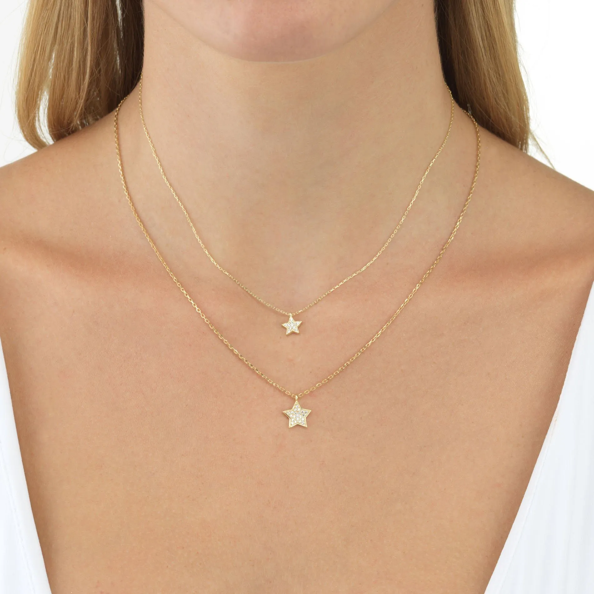 Layered Star Necklace Set