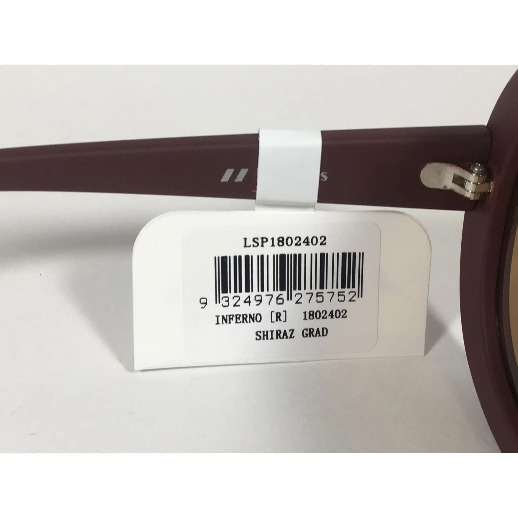 Le Specs LSP1802402 Inferno Large Aviator Pilot Sunglasses Dark Red Wine Shiraz Brown Lens