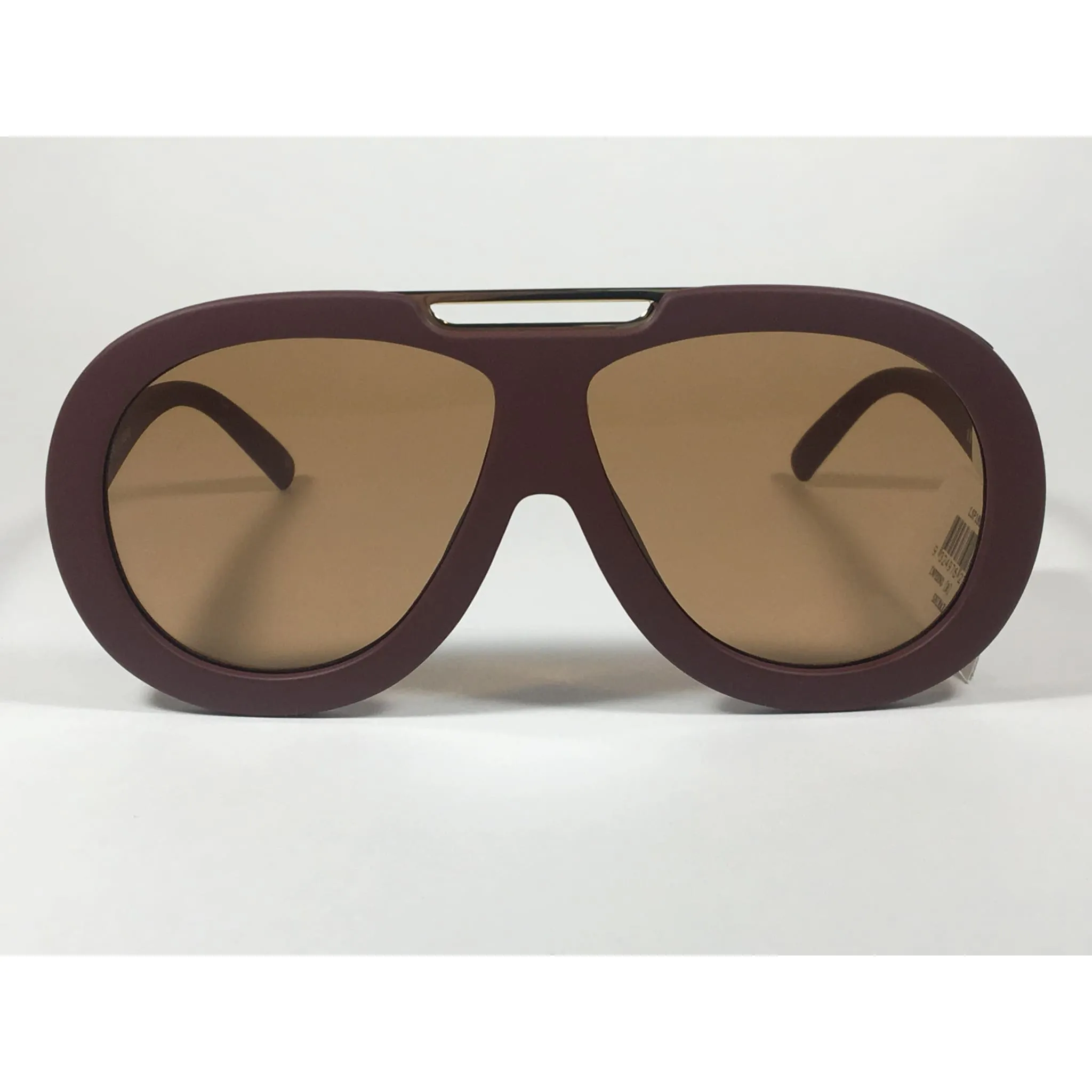 Le Specs LSP1802402 Inferno Large Aviator Pilot Sunglasses Dark Red Wine Shiraz Brown Lens