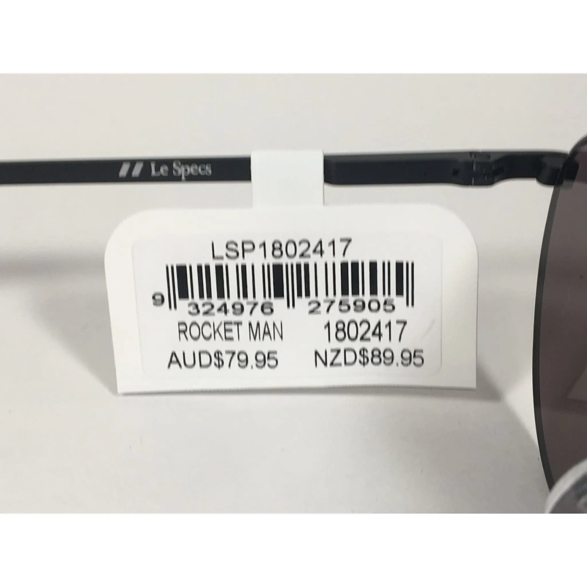 Le Specs Rocket Man Small Aviator Pilot Sunglasses Matte Black Frame Gray Lens LSP1802417