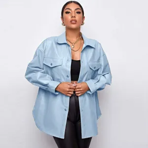 LEAF  - Urban Edge Vegan Leather Overshirt