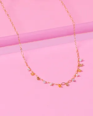 LEAH'S MULTI-GEM OLIVIA 14K GOLD FILLED FANCY CHAIN NECKLACE