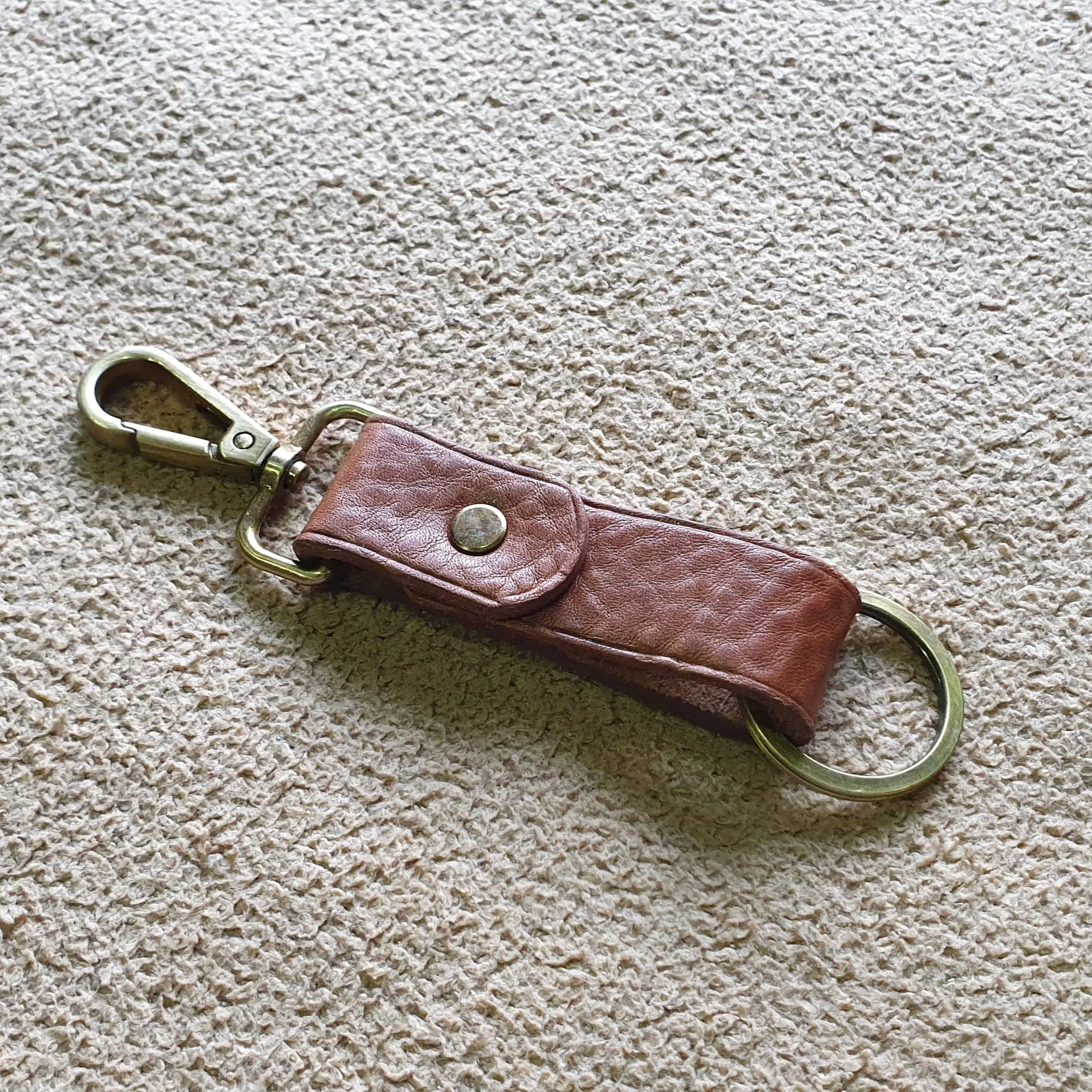 Leather keychain