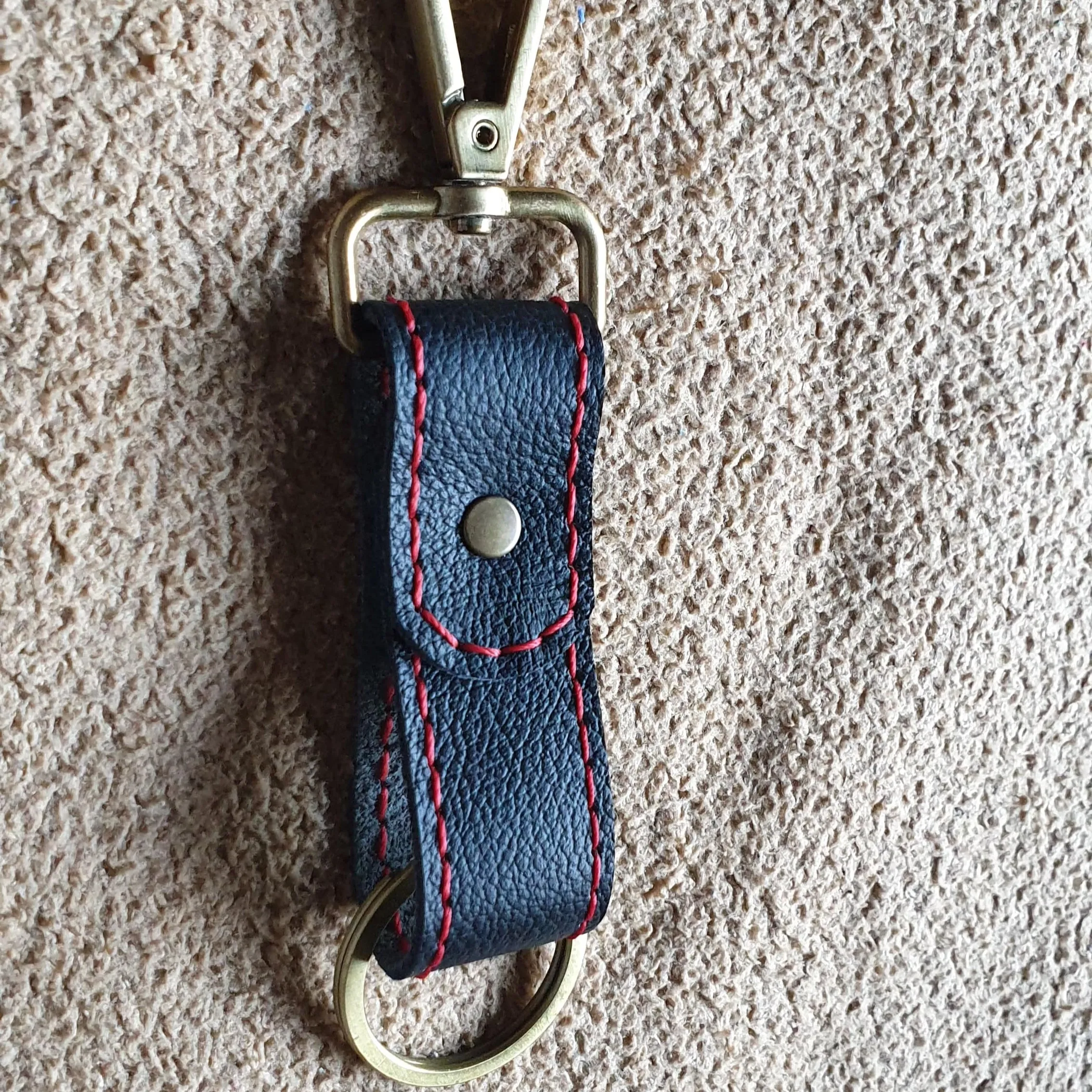 Leather keychain