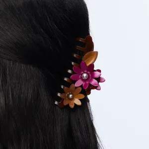 Lele Sadoughi Rust Petunia Claw Clip