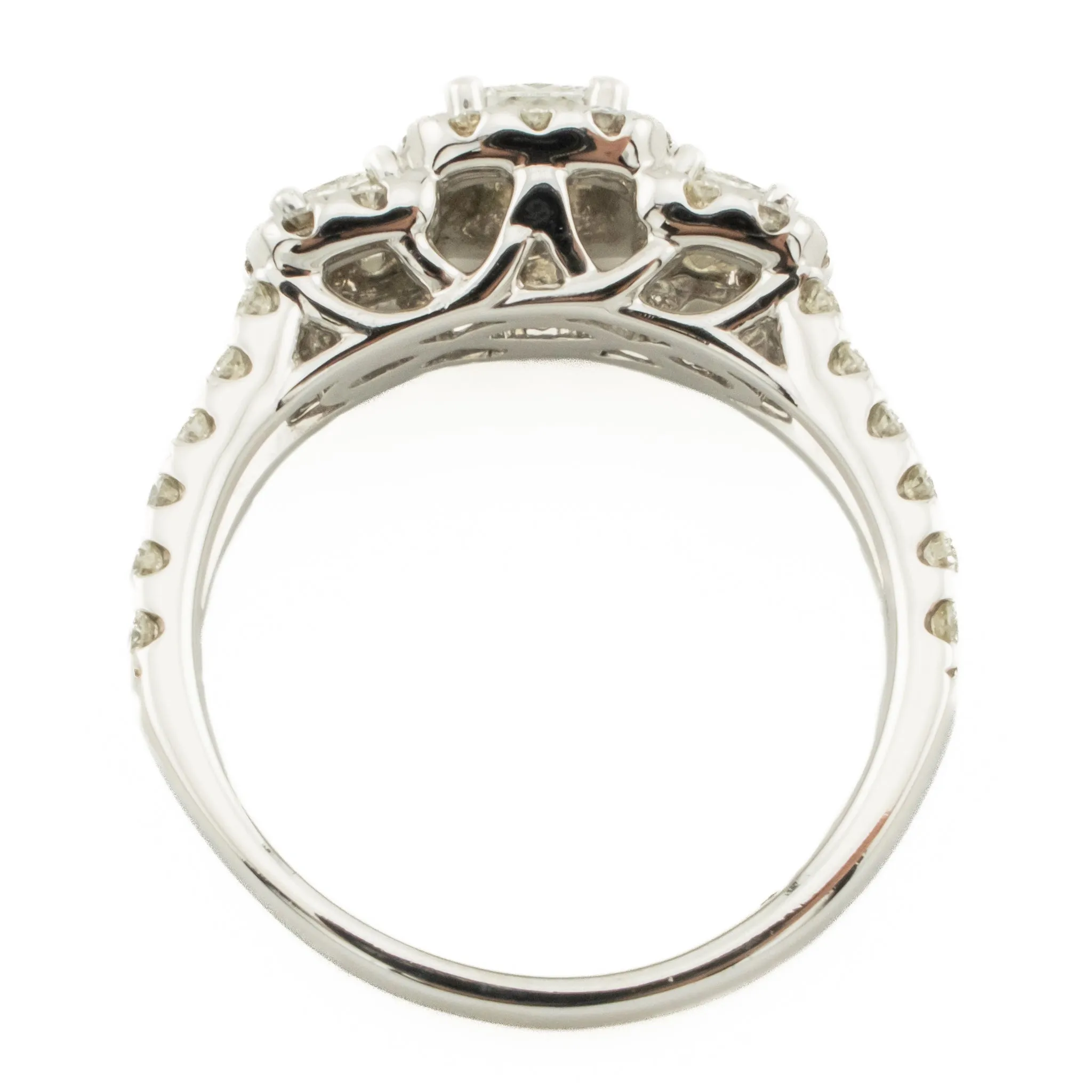 Leo 0.27ctw I/SI1 Princess Diamond w/ Diamond Accents Engagement Ring in 14K White Gold