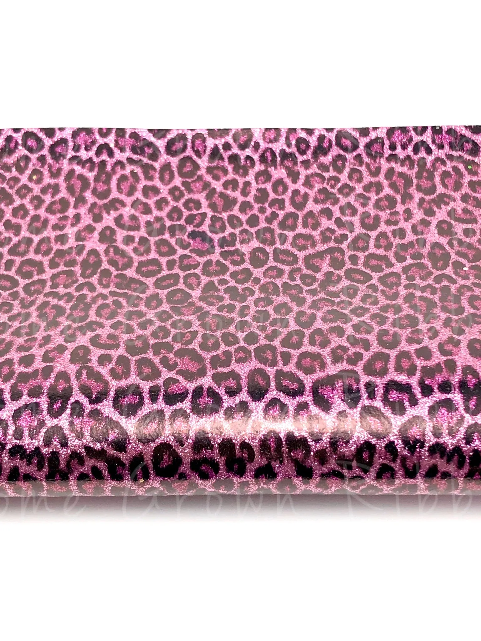 Leopard Smooth Glitter Faux Leather Sheet