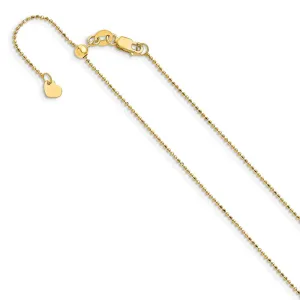 Leslie's 14K Adjustable 1mm Beaded Chain