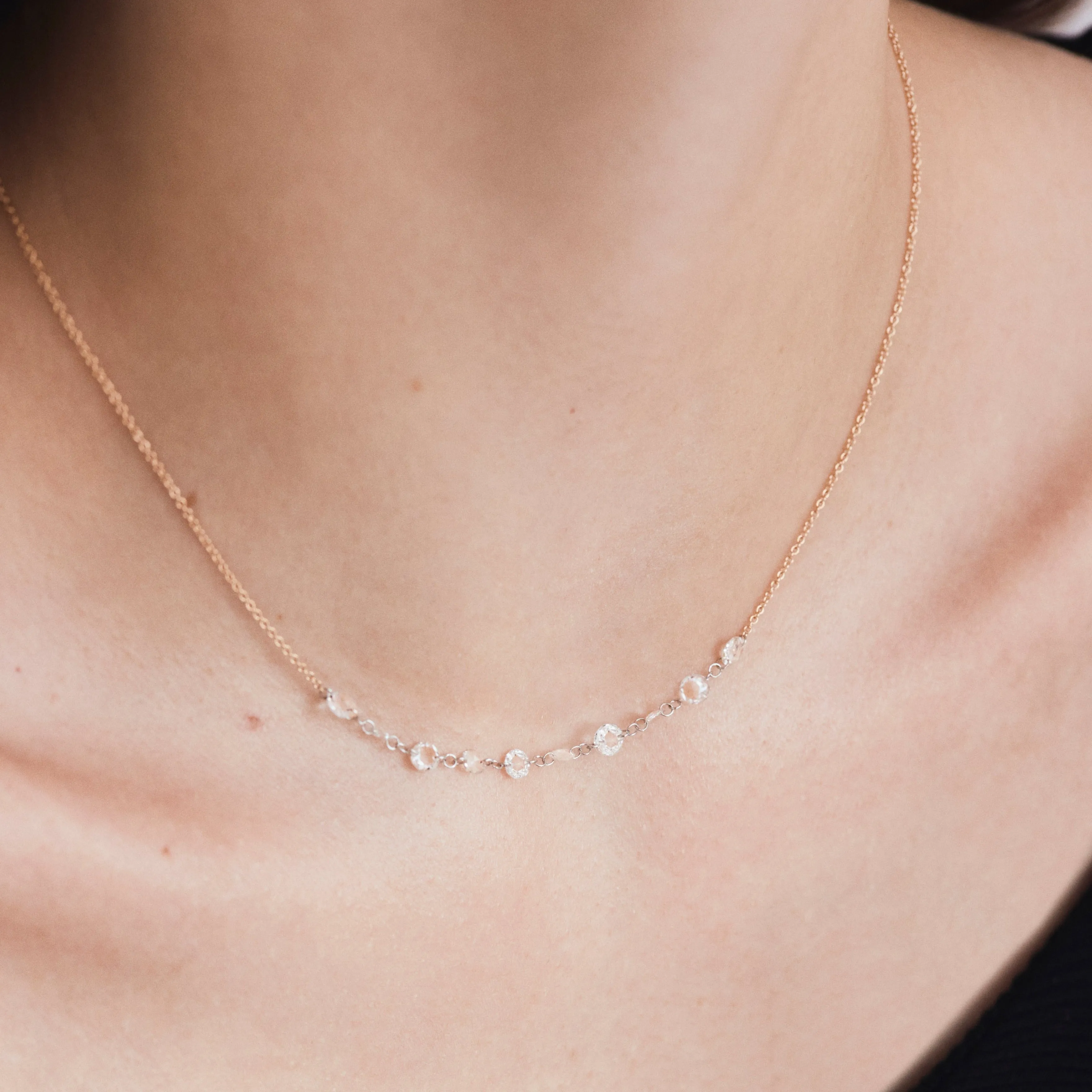 Lila Floating Rose Cut Necklace